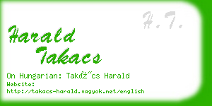 harald takacs business card